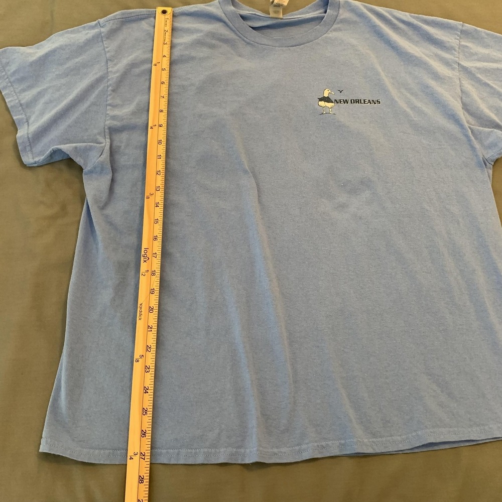 Gildan Fat Bottomed Gulls Shirt Mens 2XL Blue New Orleans Graphic Tee T-Shirt - Picture 7 of 9